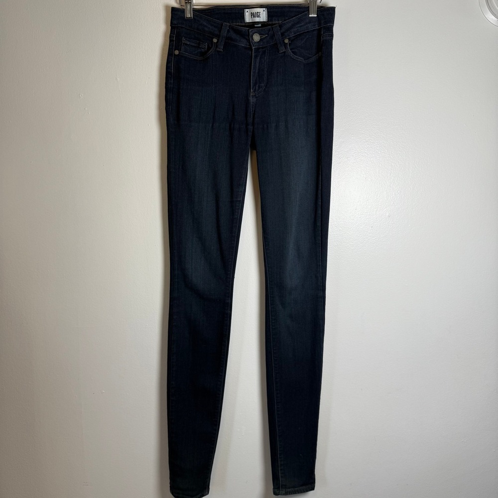 PAIGE Leggy Ultra Skinny Jeans Womens 28 Dark Indigo Stretch Denim Slim Fit